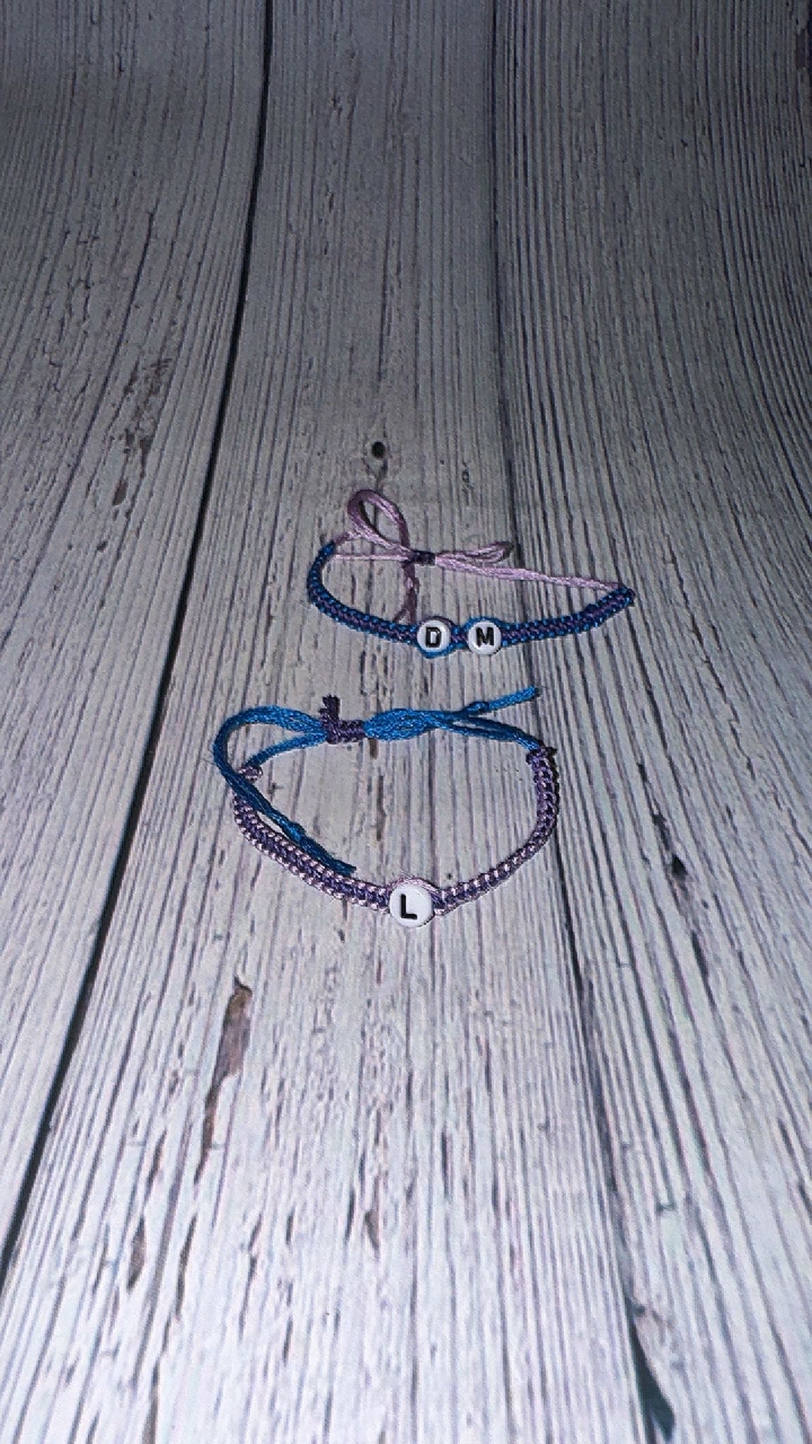 Grace strand (Only 1 bracelet comes. custom intial/s  and colors of your choice)